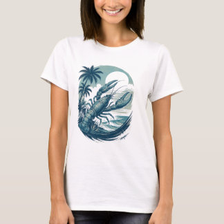 Retro Rivierkreeft T-shirt voor Vrouwen – Trendy Z