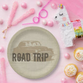 Retro Road Trip Papieren Bordje (Feest)