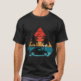 Retro roadtrip zonsondergang t-shirt