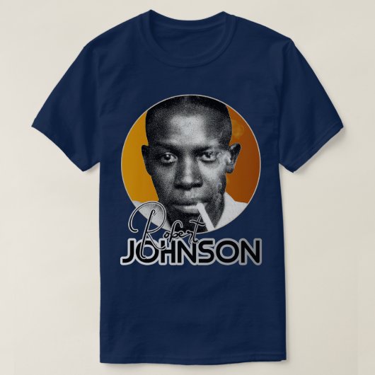 Retro Robert Johnson Gold Tribute T-shirt (Design voorkant)