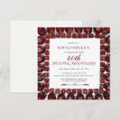 Retro Robijn Frame/Robijn 40-jarig Huwelijksjubile Kaart (Voorkant / Achterkant)