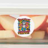 Retro Robot 90s Hip Hop Design – Leuke Cartoon Goo Labels (Aangebracht)