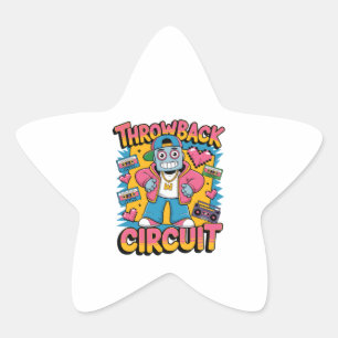 Retro Robot 90s Hip Hop Design – Leuke Cartoon Goo Ster Sticker