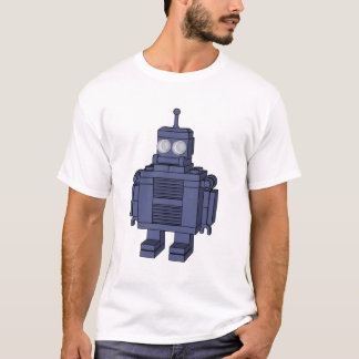 Retro Robot - blauw T-shirt