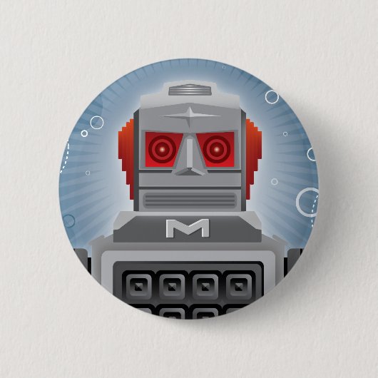 Retro Robot Button (Voorkant)