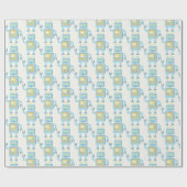 Retro Robot Cadeaupapier (Vlak)