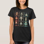 Retro Robot Collectie Funny Robotics T-shirt (Voorkant)