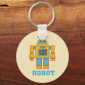 Retro Robot - Cute Kinder Sleutelhanger (Voorkant)