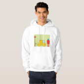 Retro robot en auto hoodie (Voorkant volledig)