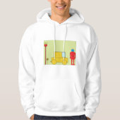 Retro robot en auto hoodie (Voorkant)