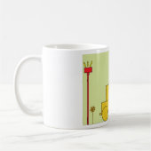 Retro robot en auto koffiemok (Links)