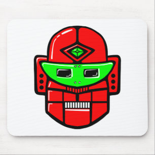Retro Robot Head Muismat