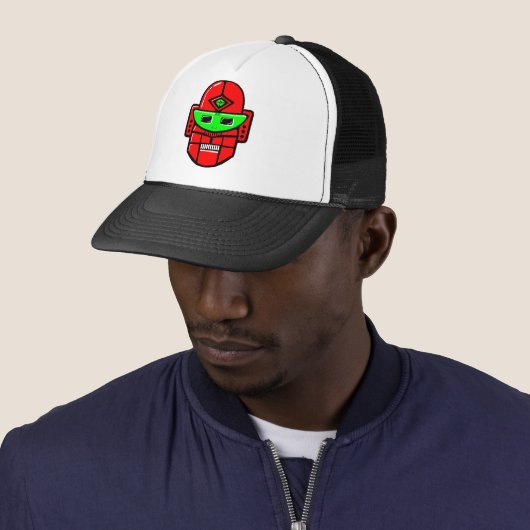 Retro Robot Head Trucker Pet (In situ)