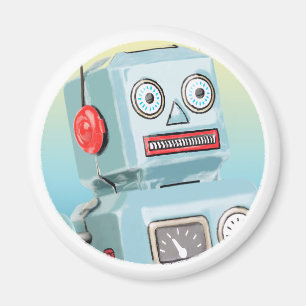 Retro Robot Magnet Magneet