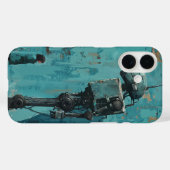 Retro robot met meisje Case-Mate iPhone case (Achterkant (horizontaal))