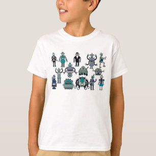 Retro Robot minnaar voor kinderen! Leuk, leuk en c T-shirt
