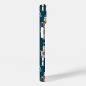 Retro Robot Pattern Dark Case-Mate iPhone Case (Achterkant / Rechts)