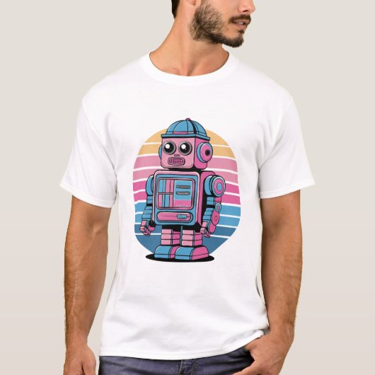 Rétro Robot : T-shirt futuristique (Devant)