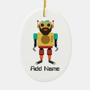 Retro Robot van Hipster Keramisch Ornament