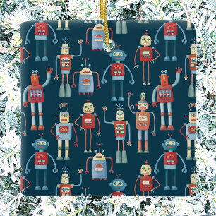 Retro  robots keramisch siermiddel keramisch ornament