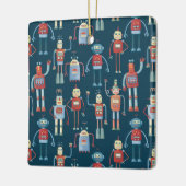 Retro  robots keramisch siermiddel ornament (Links)