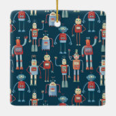 Retro  robots keramisch siermiddel ornament (Achterkant)