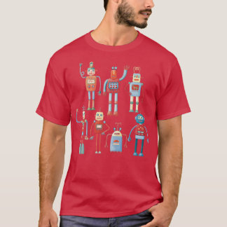 Retro robots T-shirt