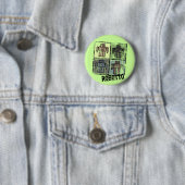 retro robotto badge ronde button 5,7 cm (In situ)