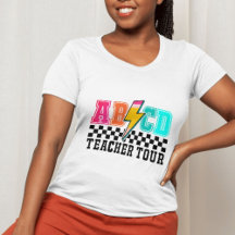 Retro Rock ABCD Lightning Bolt – Vetgedrukte kleur