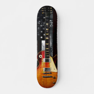 RETRO ROCK American Flag Electric Guitar Skateboard