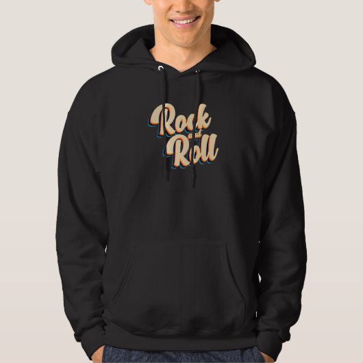 Retro Rock and Roll  2 Hoodie (Voorkant)