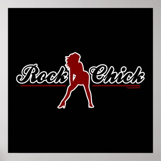 Retro Rock Chick Poster (Voorkant)