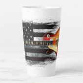 RETRO ROCK Electric Guitar American Flag L Latte Mok (Voorkant)