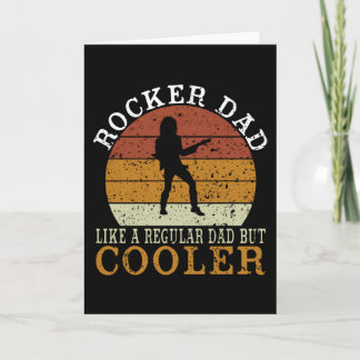 Retro rock en roll met rocker papa is veel cooler kaart
