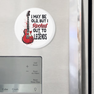 Retro Rock Gitaar Klassieke Muziek Nostalgie Desig Magneet