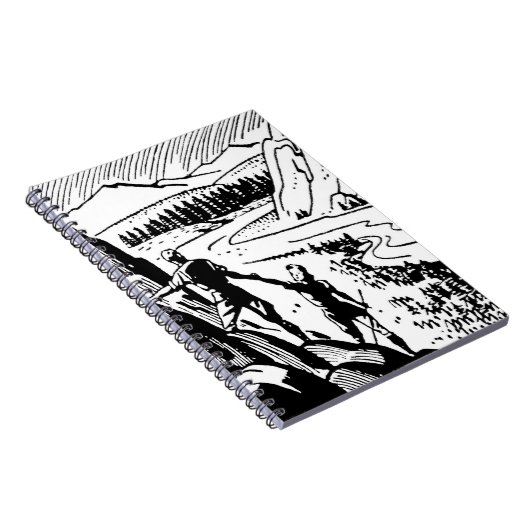 Retro Rock-klimmen Notitieboek (Rechterzijde)