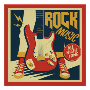 Retro Rock Music poster Perfect Poster
