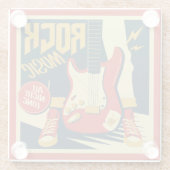 Retro Rock Muziek onderzetter (Achterkant)