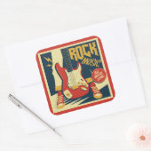 Retro Rock Muziek stickers (Envelop)