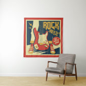 Retro Rock Muziekwandtapijt Wandkleed (In situ)