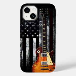 Retro Rock N Roll American Flag Guitar Case-Mate iPhone 14 Hoesje