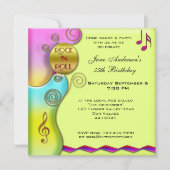 Retro Rock 'n Roll Invitation de fête d'anniversai (Devant)