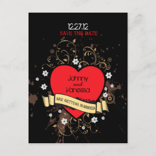 Retro Rock-'n-roll Muziek Thema Trouwen Aankondigingskaart