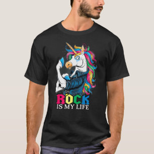 Retro Rock Symbol I Rock and Roll is mijn leven I T-shirt