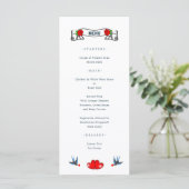 Retro Rockabilly Hearts Wedding Menu (Staand voorkant)