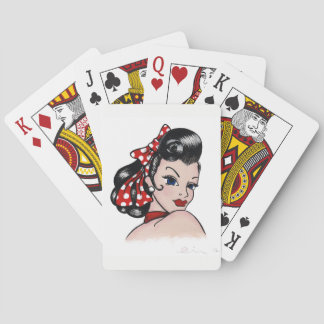 Retro Rockabilly Tattoo Pinup Girl-speelkaarten Speelkaarten