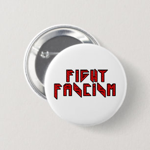 Retro Rocker - Fascisme bestrijden Ronde Button 5,7 Cm
