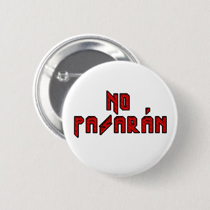 Retro Rocker - Geen Pasaran Ronde Button 5,7 Cm