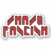 Retro Rocker - Smash Fascism Sticker (Voorkant)
