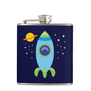 Retro Rocket Heupfles